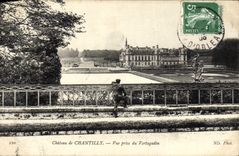 CPA Chateau de Chantilly Vue prise du Vertugadin