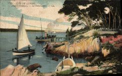 CPA Iles De Lerins Le Debarcadere Bateaux