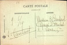 Jardín de la POSTAL de la VENDIMIA Niza de la caminata y de los jardines lanzados lanzados palmeras entrados de los barcos portuarios