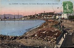 CPA Cannes Les Mouettes Le Casino Municipal et le Mont Chevalier