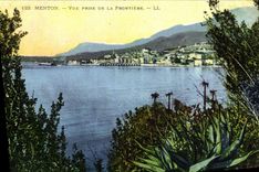 CPA Menton Vue Prise de la Frontiere