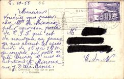 MODERN CARD Cannes Seen on the Port Small cross Boats