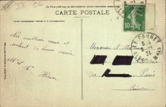 VINTAGE POSTCARD Cote Of Azure has Vol of Airplane of Cannes has Nice