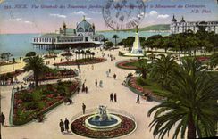 CPA Nice Vue Generale des Nouveaux Jardins La Monument du Centenaire