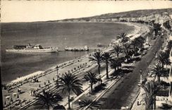 POSTAL de la VENDIMIA Niza la caminata del barco inglés