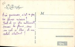 VINTAGE POSTCARD the Dimension Of Azure Flowered Gathering of the Daisies Women Folklore