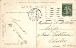 VINTAGE POSTCARD Artistic Flora Garden Villa Palm trees