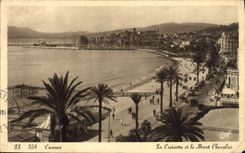 CPA Cannes La Croisette et le mont Chevalier 