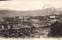 VINTAGE POSTCARD Nice Cinnez Hotels and the Mount Bald person