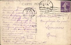 Caminata lanzada POSTAL de la VENDIMIA Niza la playa por una inflamación pesada