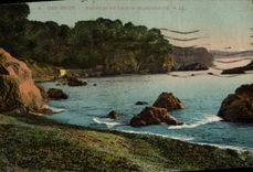 VINTAGE POSTCARD Brown Cape Rocks of Sainte Marquerite