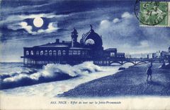 VINTAGE POSTCARD Nice Effect of sea on the Pier Walk