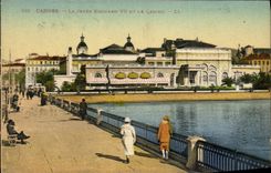 VINTAGE POSTCARD Cannes the pier of Edouard VII and the casino