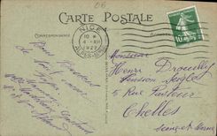 CPA Nice L'Entree du Port et le Mont Boron Bateau