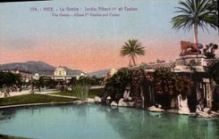 CPA Nice La Grotte Jardin Albert 1er et Casino