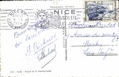 MODERN CARD Nice Palate of the Automobile Mediterranean Traction