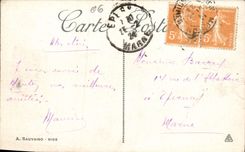 VINTAGE POSTCARD Cape Martin Seen On Requebrune Menton and Mountains of Italy