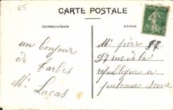 VINTAGE POSTCARD Tarbes the Cathedral Bicycle