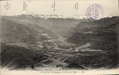VINTAGE POSTCARD Heavy the chain of the Pyrenees seen of the Peak of Jer and sight on Montaigu and the peak of the South
