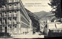 VINTAGE POSTCARD Cauterets Large Hotel of England