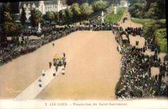 VINTAGE POSTCARD Heavy Procession of Blessed Sacrament