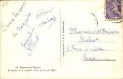 MODERN CARD Bagneres de Bigorre the Tunnel of the New road of the Peak of midday