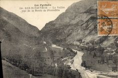 VINTAGE POSTCARD Holy Luz Saver the Valley Seen of the Road of Pierrefitte