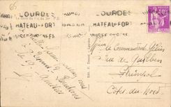 VINTAGE POSTCARD Heavy Train station and the Peak of Jer