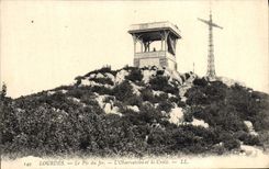 VINTAGE POSTCARD Heavy the Peak of Jer the observatory and the Cross