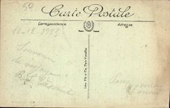 POSTAL Cherbourg de la VENDIMIA el lavabo Chartes X y el taller de los barcos de los torpedes