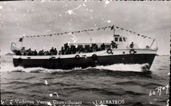 MODERN CARD green High-speed motorboats granvillaises the Albatross Granville Boat