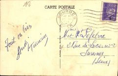 VINTAGE POSTCARD Mehun On Yevre Old women Tours of the castle of Charles VII