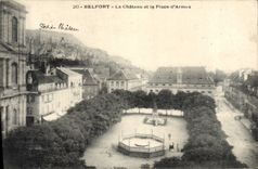 CPA Belfort Le Chateau et la Place d'Armes