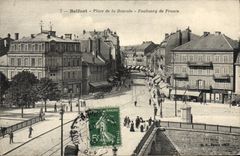 VINTAGE POSTCARD Belfort Places Rocker Suburb of France