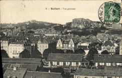 VINTAGE POSTCARD Belfort View Station Steam train