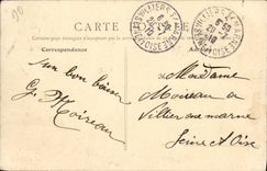 VINTAGE POSTCARD Belfort View Station Steam train