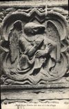 CPA Rouen Cathedrale Portail des Libraires Homme aux ailes et a tete d'aigle Aigle Rapace Oiseau