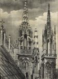 VINTAGE POSTCARD Rouen Cathedral pinnacles and galleries