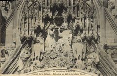 VINTAGE POSTCARD Rouen Cathedral Gate of the Calend Rise to the cile in the Blessed Virgin