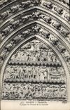 VINTAGE POSTCARD Rouen Cathedral Tympanum of the Gate of the Calend