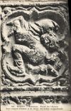 CPA Rouen Cathedrale Portail des Libraires Sujet compose d'homme et de cheval tete barbue encapuchonnee