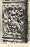 CPA Rouen Cathedrale Portail des Libraires Medaillons Homme a tete de boeuf mugissante et monstrueuse