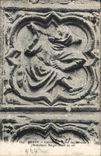 VINTAGE POSTCARD Rouen Cathedral Gate of the Booksellers Medallions Shepherd playing of the horn