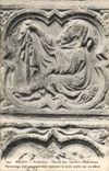 CPA Rouen Cathedrale Portail des Libraires Medaillons Personnage assis encapuchonne appuyant la main droite sur un bato