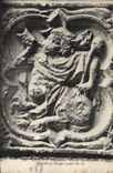 CPA Rouen Cathedrale Portail des Libraires Medaillons Berger jouant du cor 