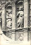 VINTAGE POSTCARD Rouen Cathedral Fragment of the tomb of the cardinals of Amboise the virgin and St Jean Baptist
