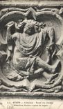 CPA Rouen La Cathedrale Portail des Libraires Medaillons Homme a queue de serpent