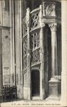 VINTAGE POSTCARD Rouen Church Saint Maclou Staircase of the organ