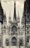 VINTAGE POSTCARD Rouen the Cathedral the frontage