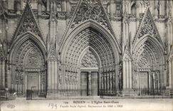 CPA Rouen L'Eglise Saint Ouen porte style ogival